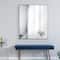 Head West® Glossy Chrome Float Rectangular Wall Mirror